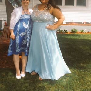 Powder blue prom dress
